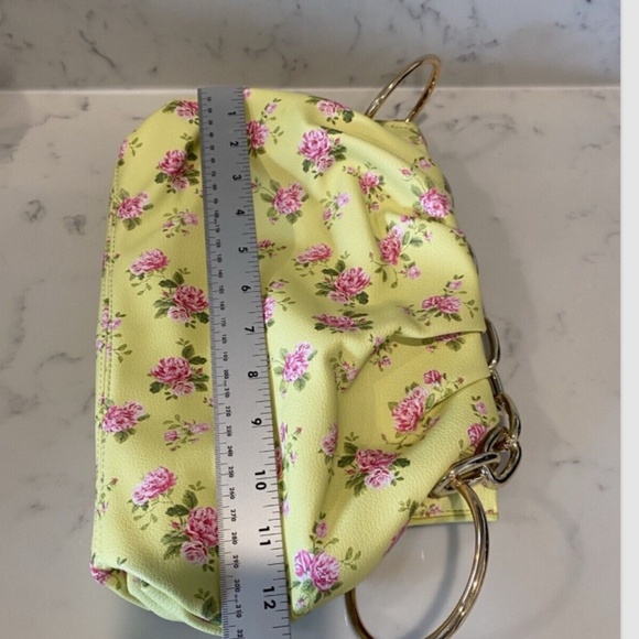 HOUSE OF WANT CHILL FRAMED CLUTCH GREEN FLORAL NEW WITH TAGS - Picture 8 of 8